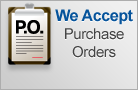 We accept purchase orders